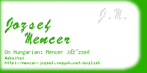 jozsef mencer business card